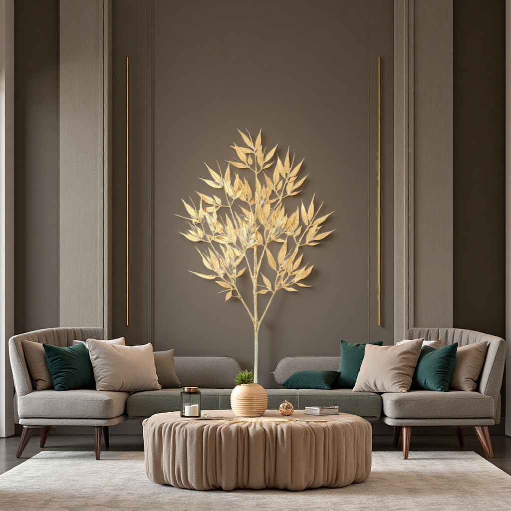 Handcrafted golden artificial flower leaf Christmas wreath decoration, golden butterfly peacock leaf artificial flower accessories, gift decorations, artificial flower Christmas decoration accessories, handcrafted flowers, home ornaments, home decoration, fortune leaf gift accessories Item Picture