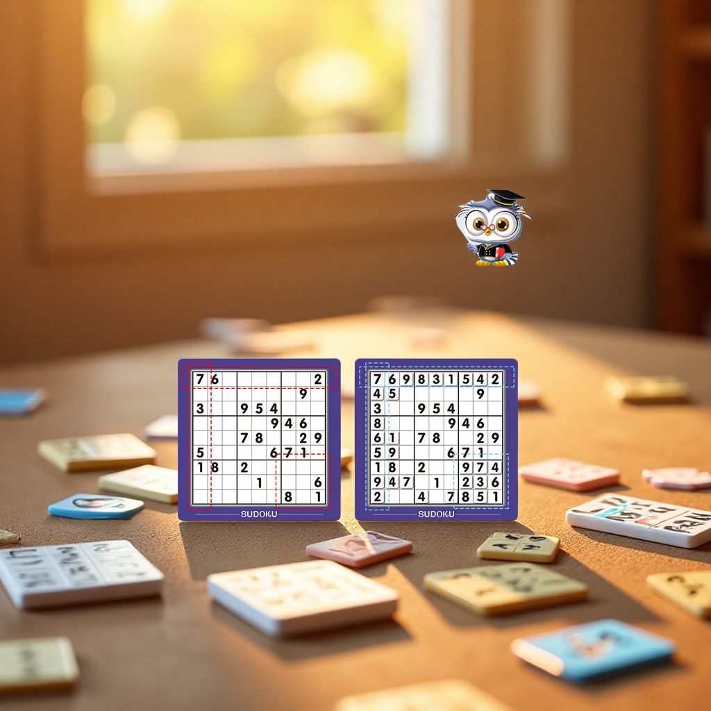 Sudoku children's beginner's 4, 6, 9 grid board game, primary school students' second and third grade challenge training, adult board game toys Specification image