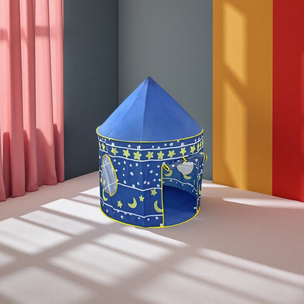 儿童拼色城堡帐篷室内家用游戏屋玩具别墅收纳桶多功能儿童帐篷批发