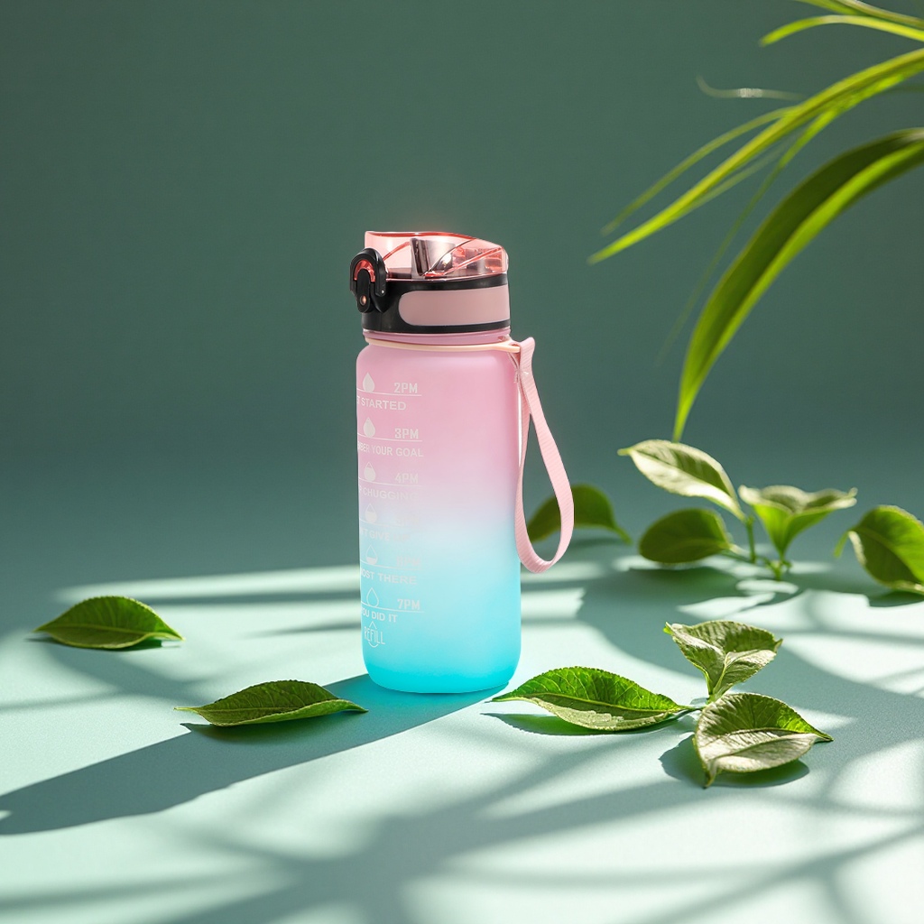 亚马逊跨境塑料水杯亚克力运动便携水壶学生户外健身太空杯太空杯