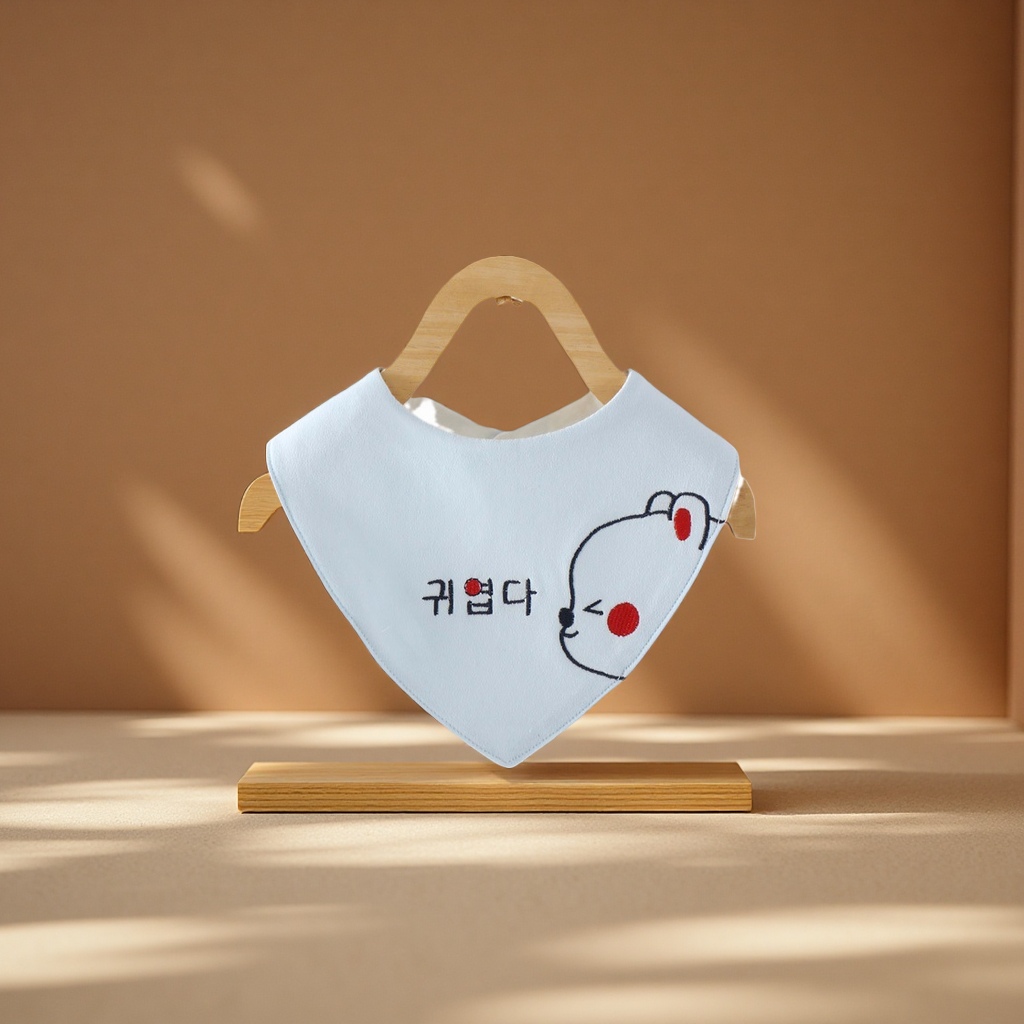 婴儿全棉三角巾宝宝口水巾儿童卡通围嘴吃饭围兜防水口水巾A类款式图