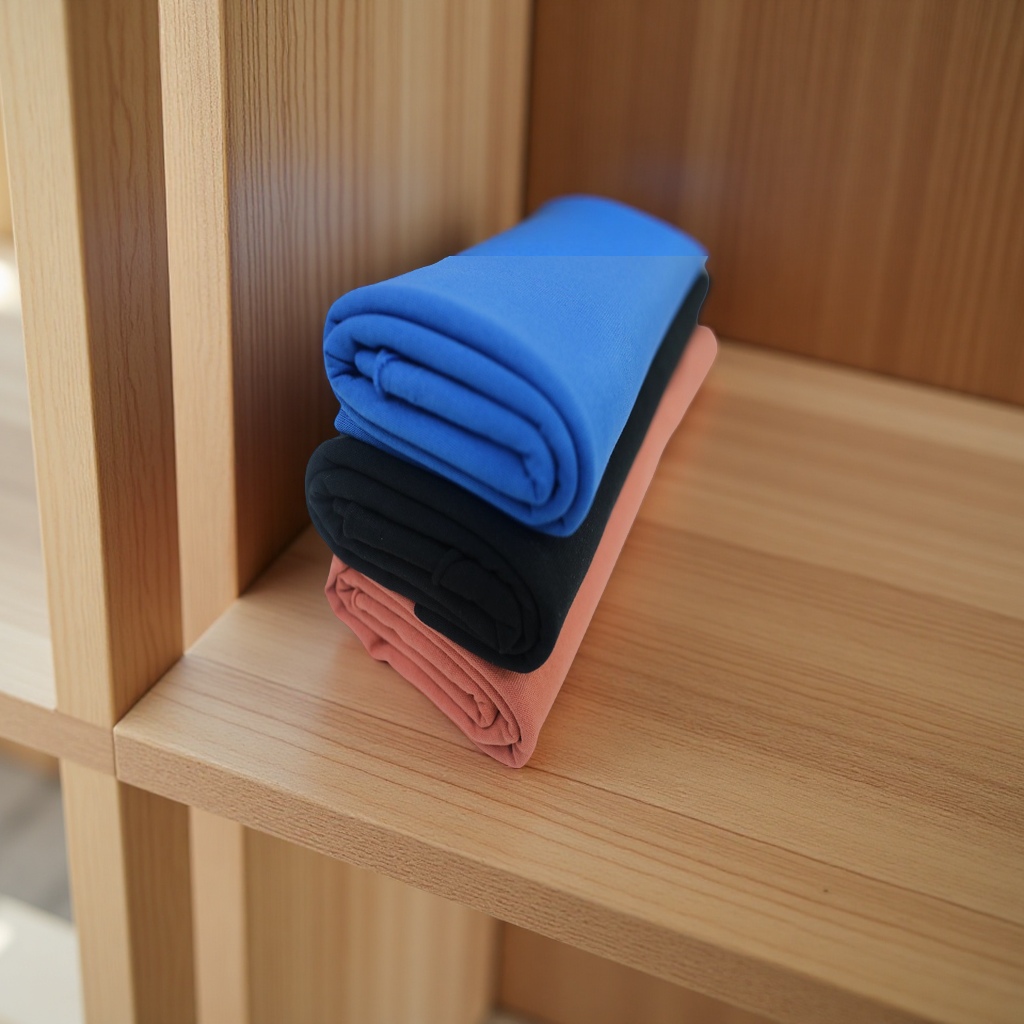 40-count CVC stretch plain weave sweatshirt polyester-cotton single-sided knitted fabric 170g slightly elastic casual breathable T-shirt fabric details Picture