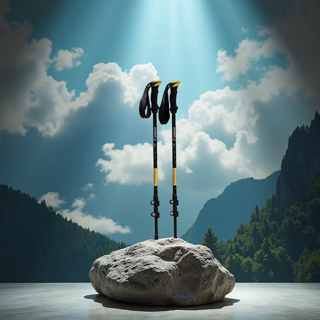 户外折叠登山杖/登山杖/碳纤维登山杖/拐杖/登山杖手杖白底实物图