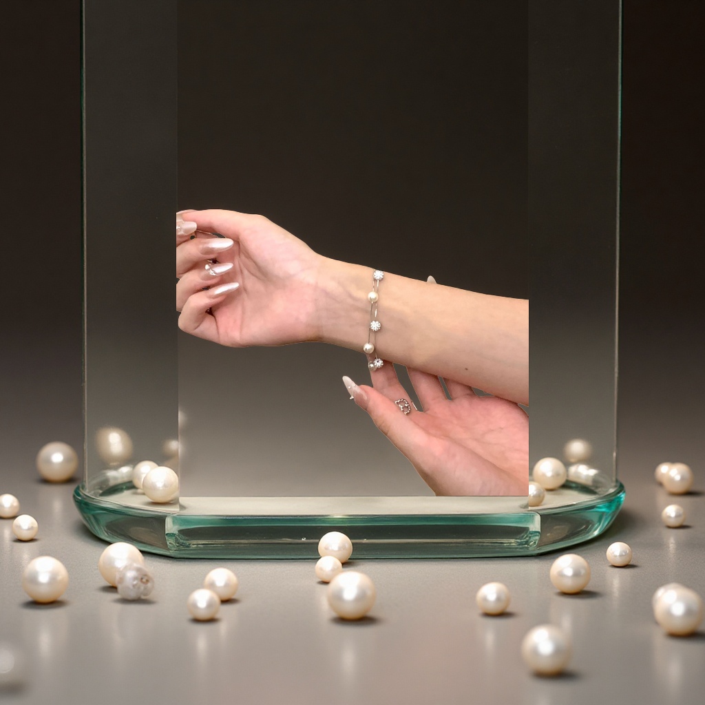 s925 sterling silver versatile Sparkling Zircon bead bracelet, elegant, unique, simple and fashionable jewelry accessory for women Application Scenario