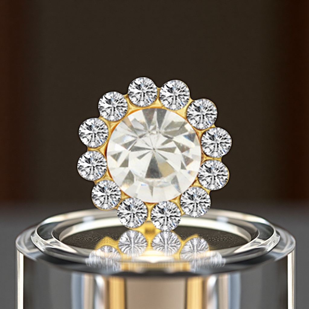 Factory wholesale 16MM sunflower glass drill hand-sewn drill DIY wedding dress, footwear, clothing and accessories. Large quantities available from now on