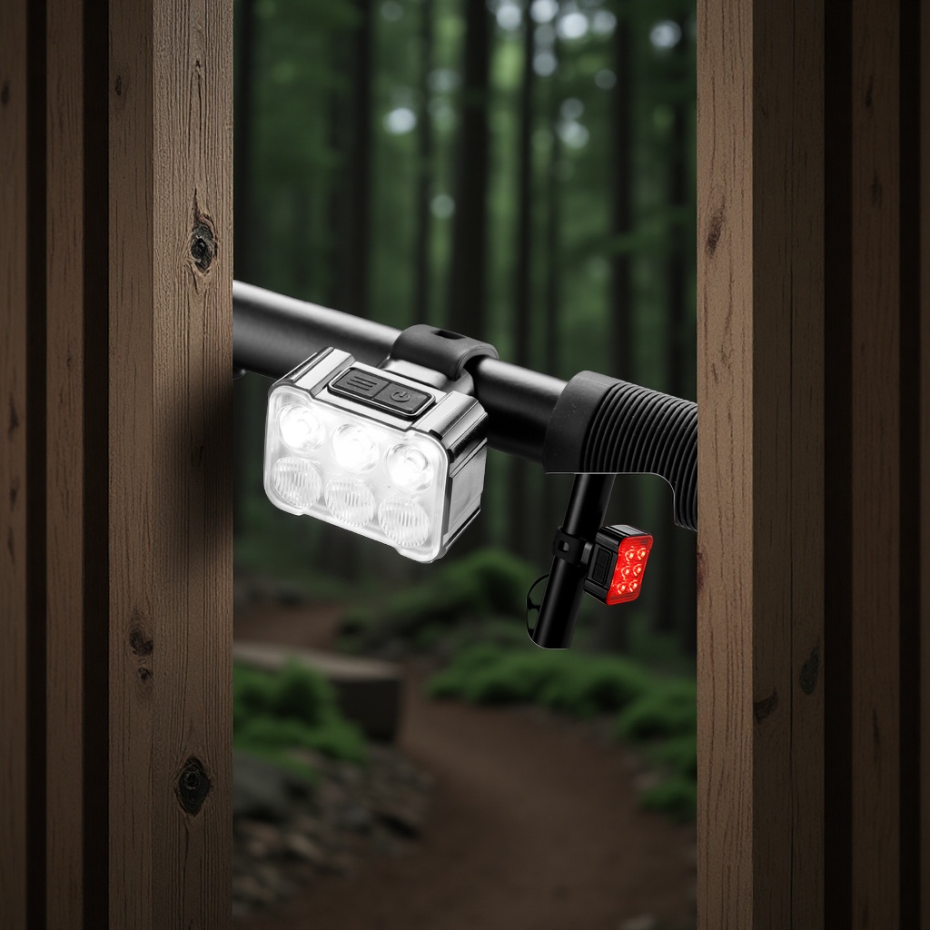 蹦果跨境山地车夜骑灯前后警示自行车装饰户外骑行装备批发