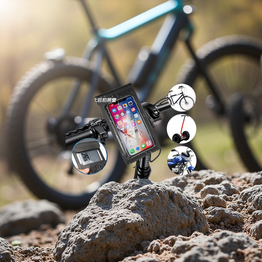 山地自行车手机支架防水袋摩托电动电瓶车外卖骑行导航装饰配件