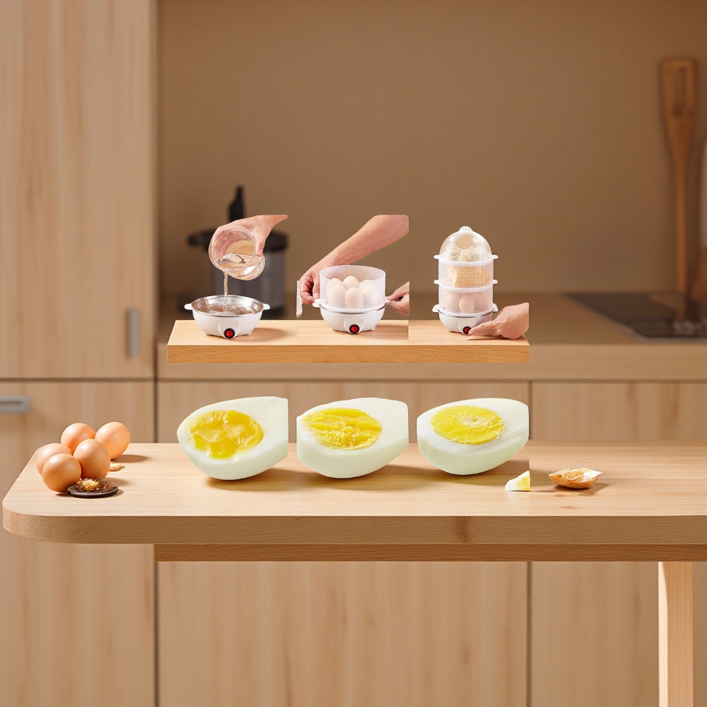 Mini Smart Egg Steamer, Household Multi-Functional Milk Warming And Egg Boiling Machine, Small Appliance, Cross-Border Portable Egg Boiling Machine Application Scenario