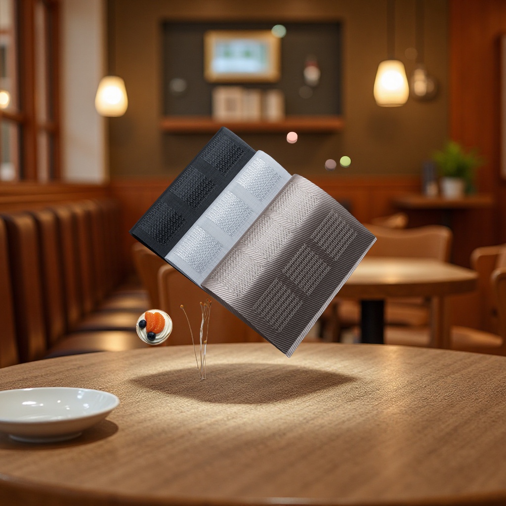 特斯林亮光方块花纹餐垫碗垫咖啡杯垫酒店防烫隔热盘垫桌垫餐桌用品