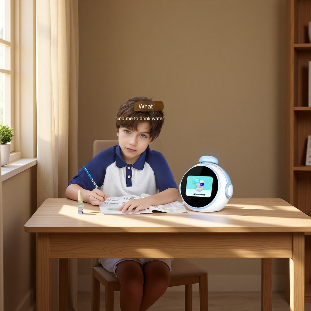 Cross-Border Exclusive Smart Student Alarm Clock, Multi-Functional Voice Control Learning Desk Clock, Ai Time Manager Alarm Clock Desk Clock Specification drawing