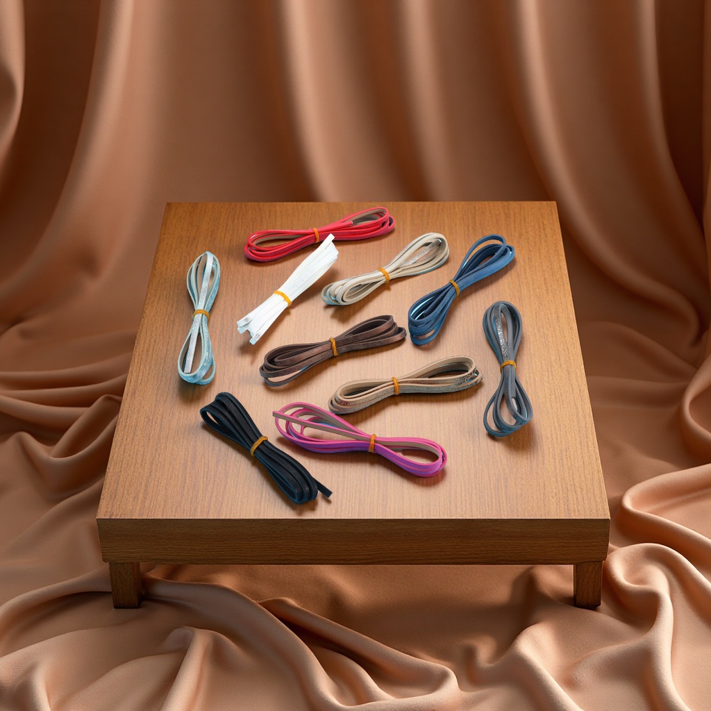 手工DIY线材1.2米皮革扁绳绑绳手链项链吊绳挂绳配件材料V180绳线