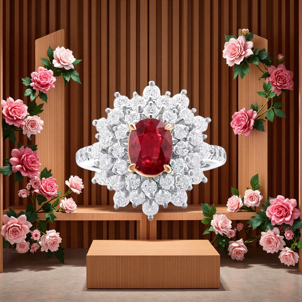 宝石戒指闪耀彩色宝石时尚戒指女款简约百搭送礼品装饰戒指首饰品