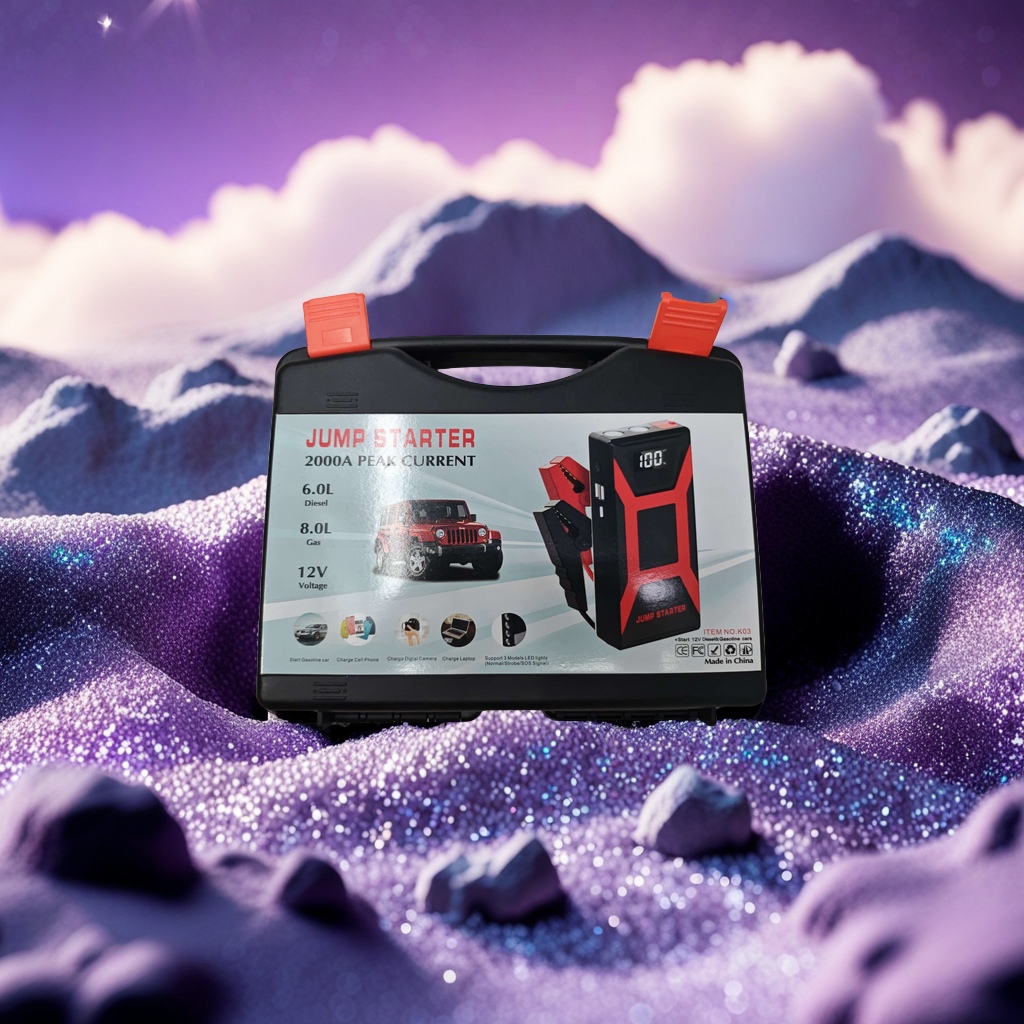 汽车应急启动电源Jump starter 便携式多功能充电宝紧急救援车载电源 20000mAh大容量迷你款