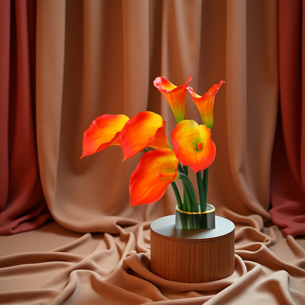 马蹄莲花卉仿真花手感软胶花艺手捧花家居样板房装饰厂家花束仿真花礼盒