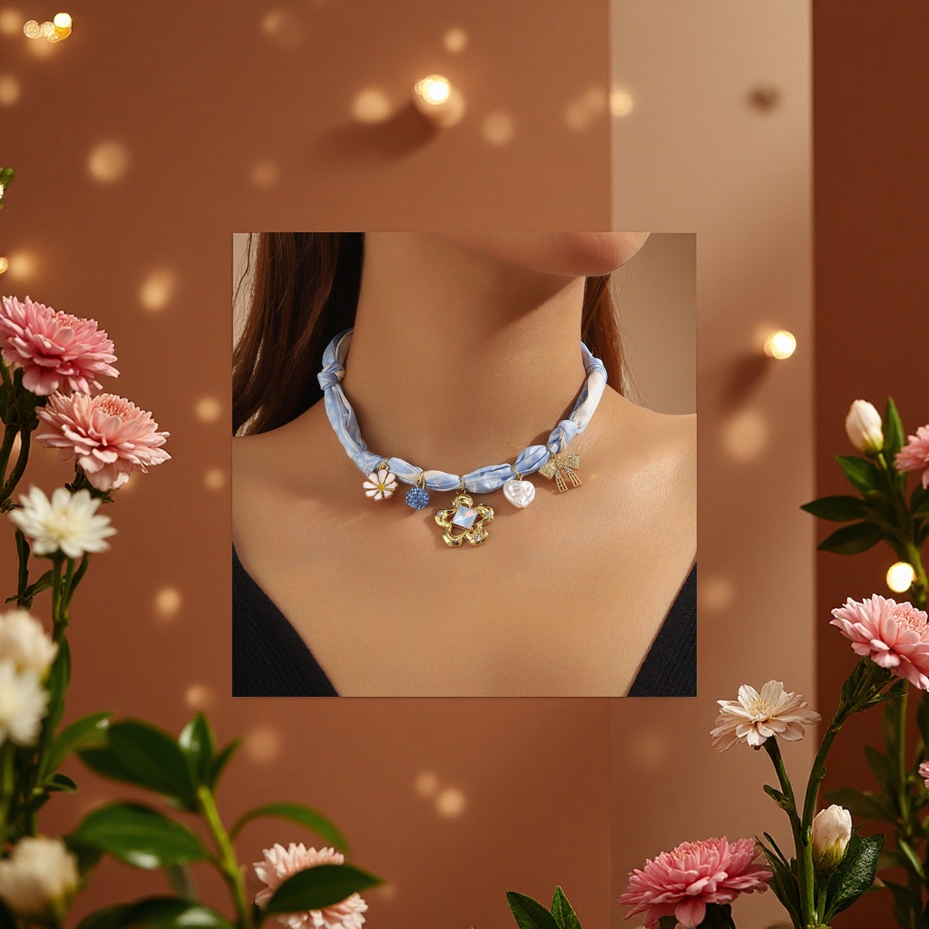 This necklace is a fashionable, simple and versatile metal chain accessory for women. It's a trendy and personalized accessory. It's a gift for girls details Picture