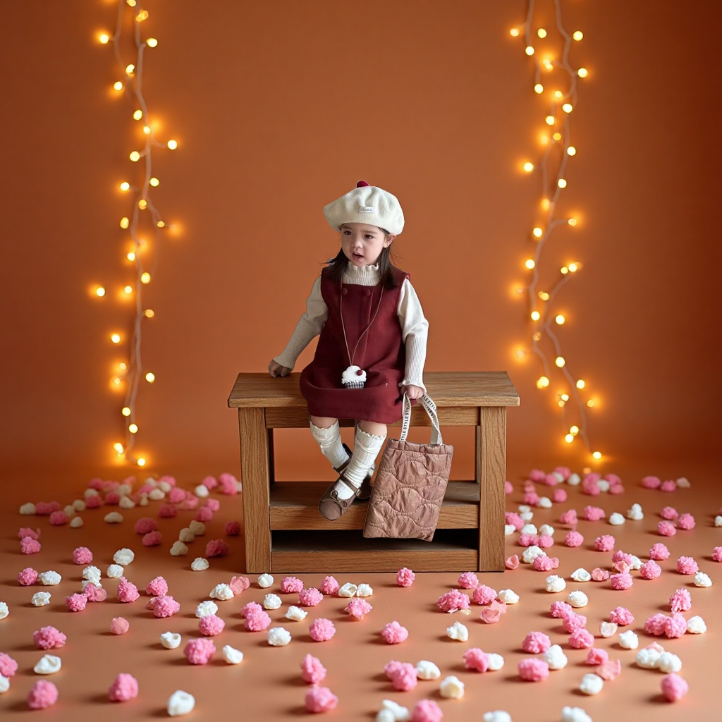 秋冬季可爱小裙子二件套童趣款