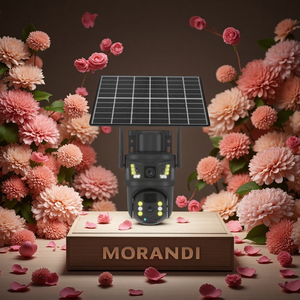 High-definition solar-powered dual-lens camera outdoor monitoring wireless waterproof night vision security equipment monitor outdoor solar monitoring solar panel camera monitor pic 3