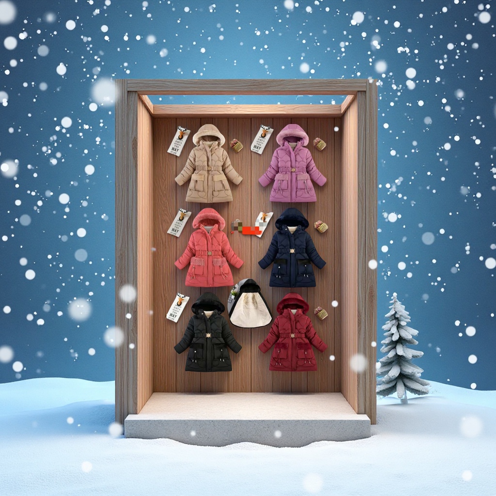 棉服女童冬外套保暖