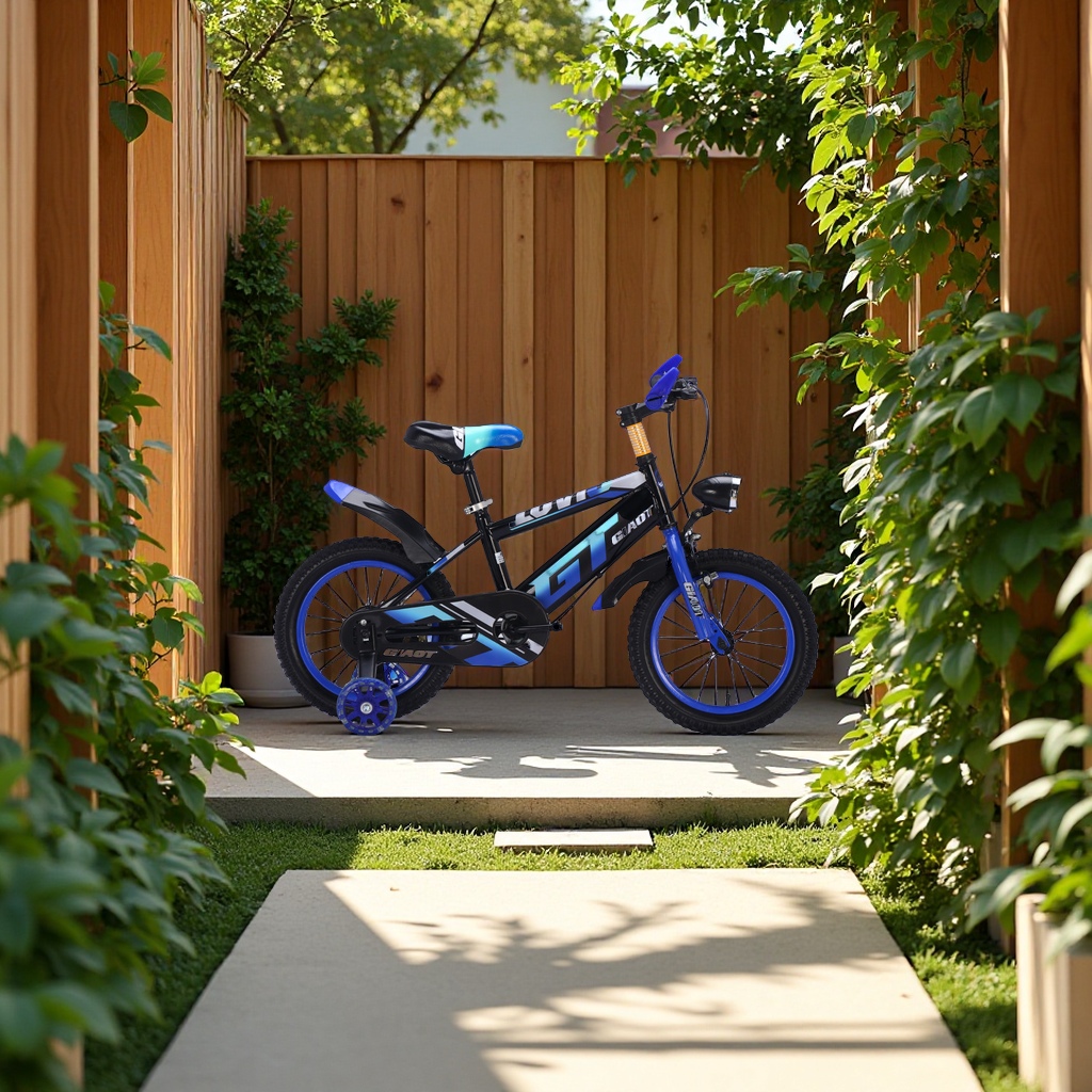 闪电中小大童自行车带前照明灯脚踏山地车12寸14寸16寸20寸轻便单车儿童骑行款产品图