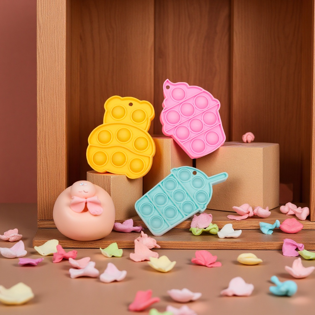 Cartoon rat-killing silicone press toys for children to relieve stress, dinosaur unicorn pendants, stress-relieving toys in stock Item Picture