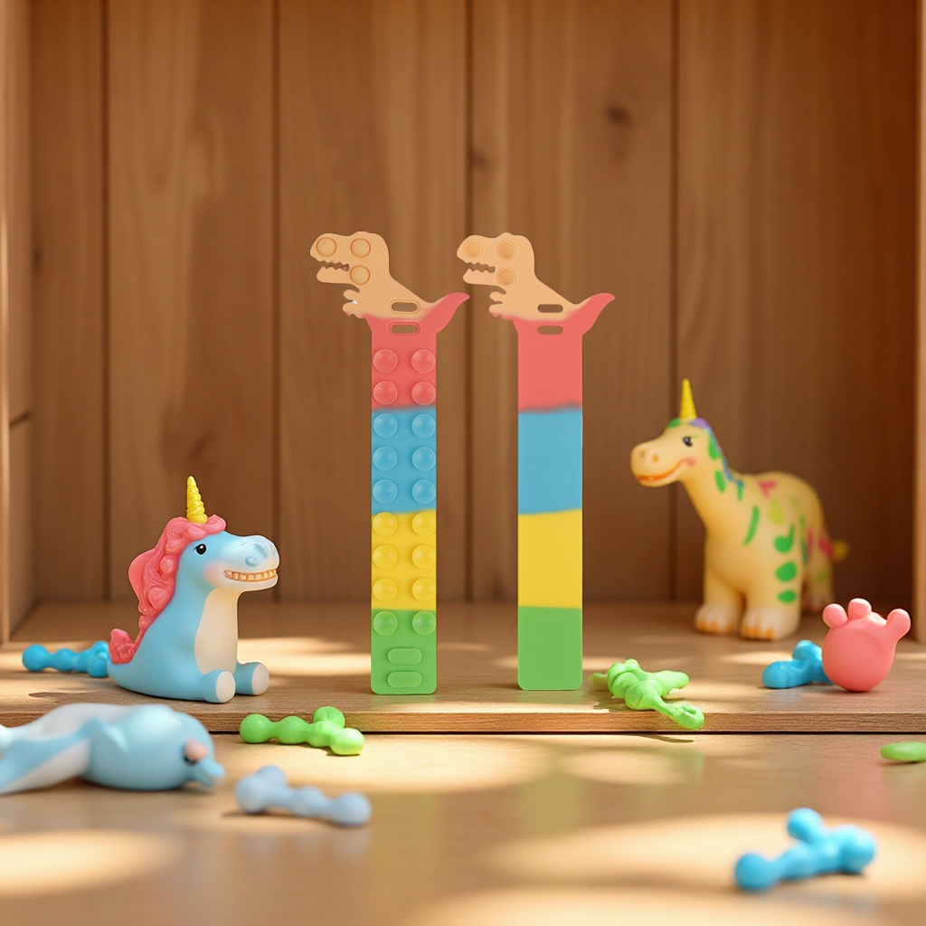 Dinosaur Magic Suction Cup stress-relieving toy Silicone Unicorn bracelet Cat paw suction Cup Sheet Science and Education wholesale stress-relieving products details Picture