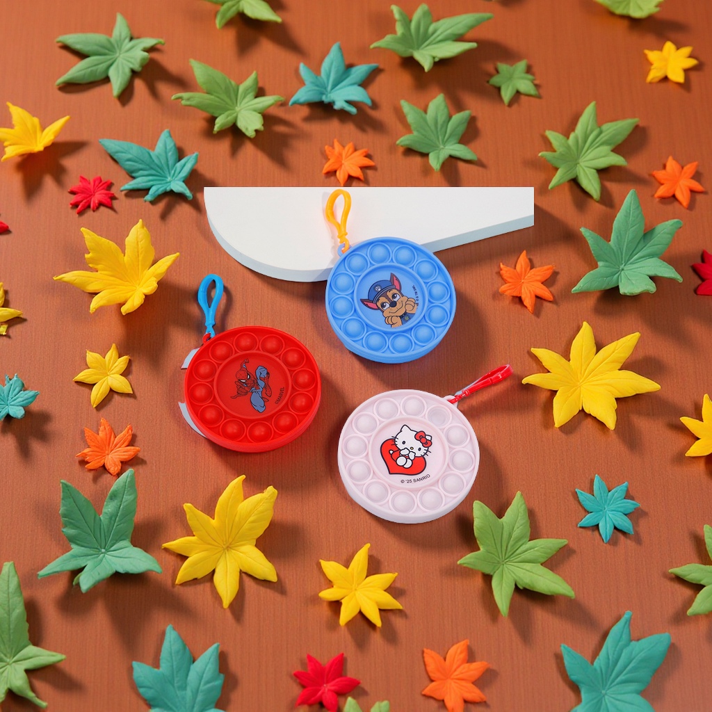 The new cartoon educational children's bubble press toy with customizable logo silicone round pressure-relieving science and education toy Specification image