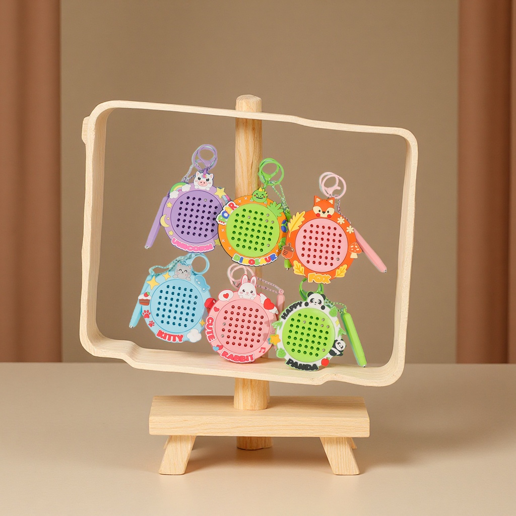 New cartoon magnetic steel ball drawing board, cute unicorn bag, pendant, keychain, educational and stress-relieving children's toy pen case Specification image