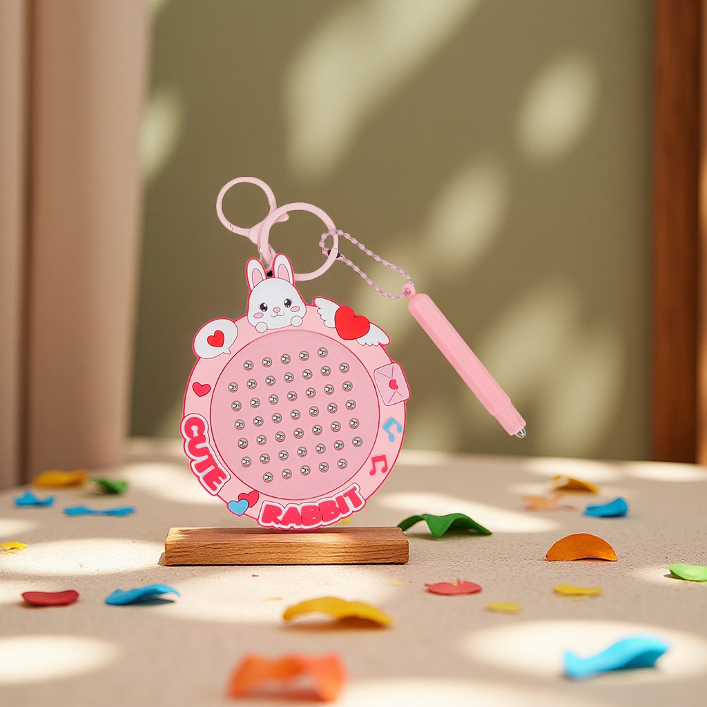 New cartoon magnetic steel ball drawing board, cute unicorn bag, pendant, keychain, educational and stress-relieving children's toy pen case Item Picture