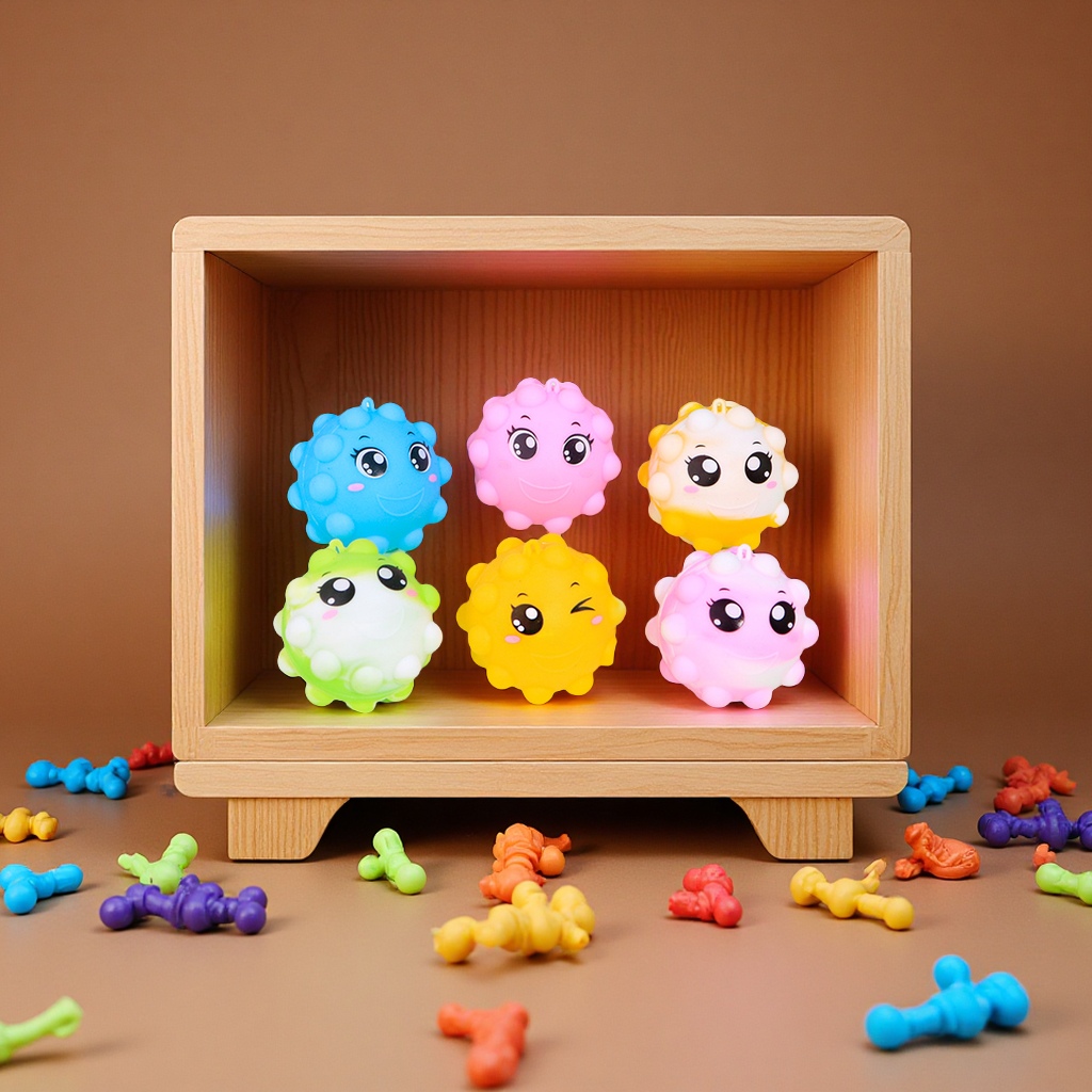 New small-sized silicone ball stress-relieving and rat-killing pinch toys with cute expressions, children's stress-relieving wholesale