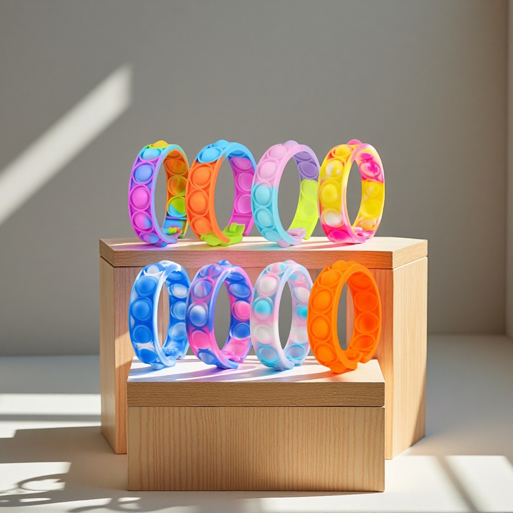 New Pioneer Bubble Bracelet, an educational and stress-relieving silicone toy, a finger fun science and education bracelet, a children's stress-relieving toy