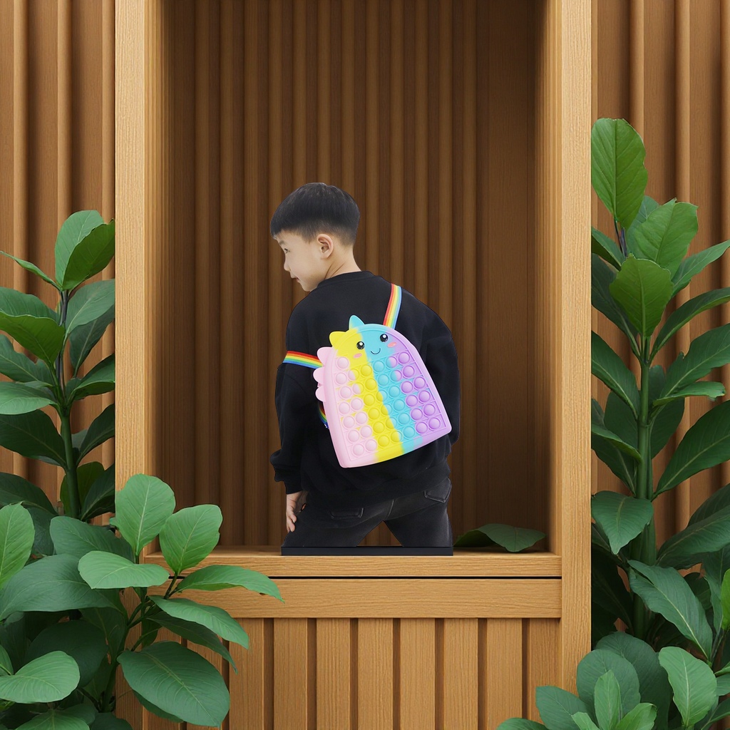 New dinosaur backpack, silicone backpack, Werewolf Killer, large capacity in stock, stress-relieving, Press and Play educational toys from Rat Killer Pioneer Specification image