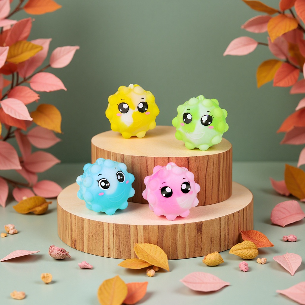 New small-sized silicone ball stress-relieving and rat-killing pinch toys with cute expressions, children's stress-relieving wholesale details Picture