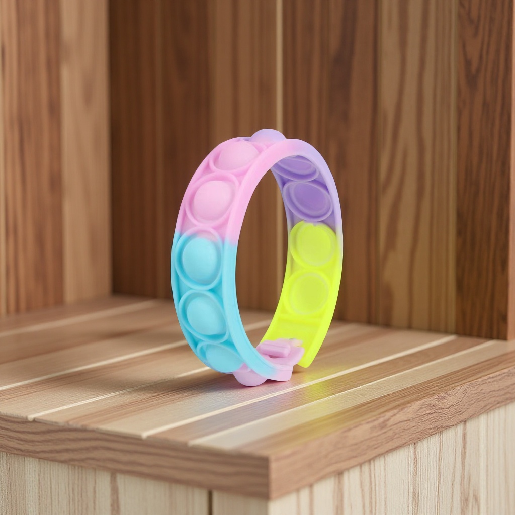 New Pioneer Bubble Bracelet, an educational and stress-relieving silicone toy, a finger fun science and education bracelet, a children's stress-relieving toy details Picture