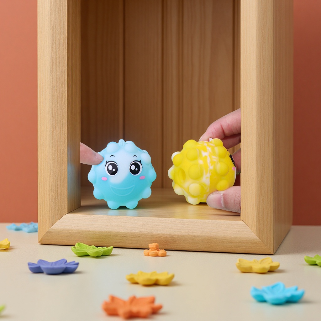 New small-sized silicone ball stress-relieving and rat-killing pinch toys with cute expressions, children's stress-relieving wholesale Specification image