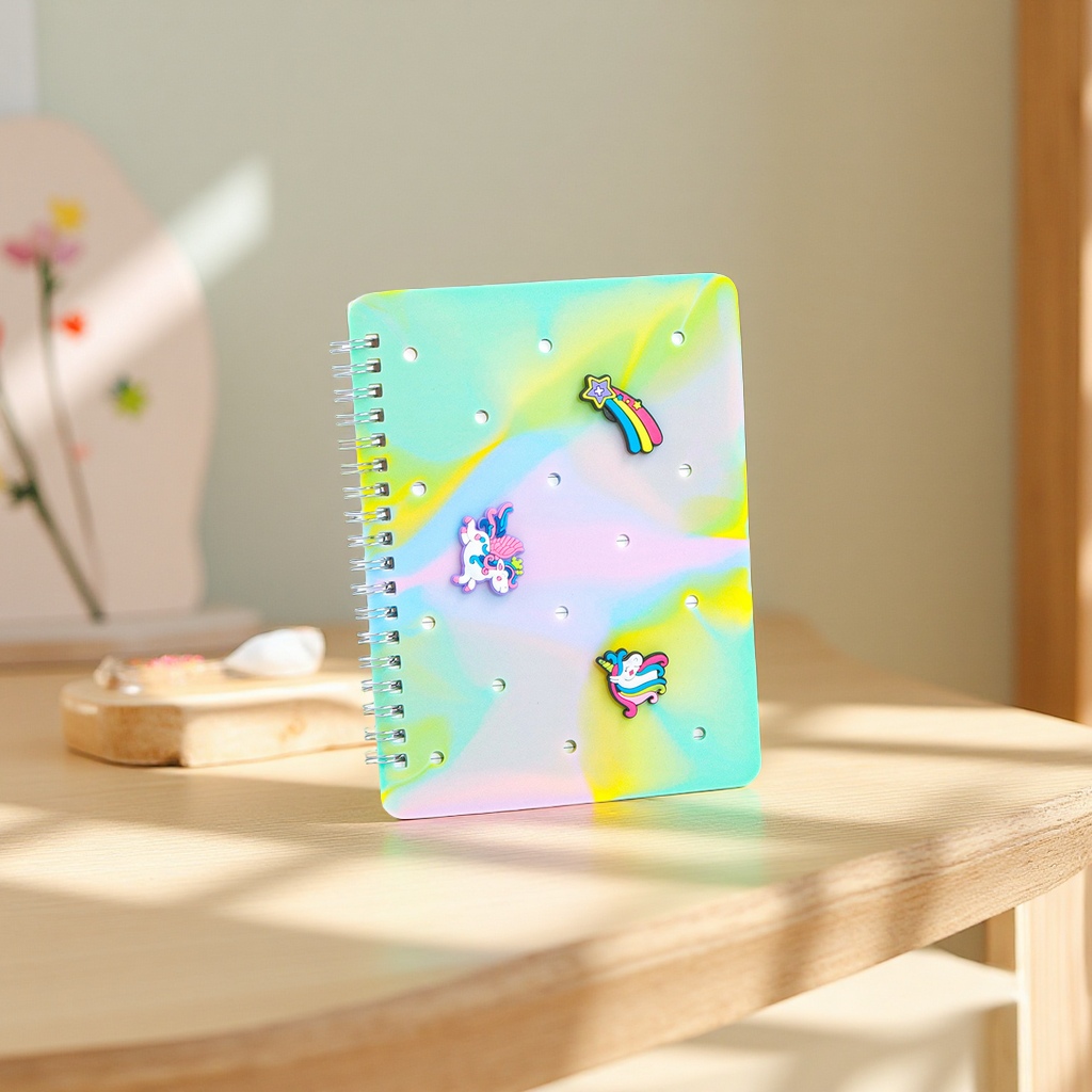 Creative DIY silicone cover coil notebook, cute stationery for primary school students, loose-leaf notebook for Teachers' Day, high appearance level notebook loose-leaf core Item Picture