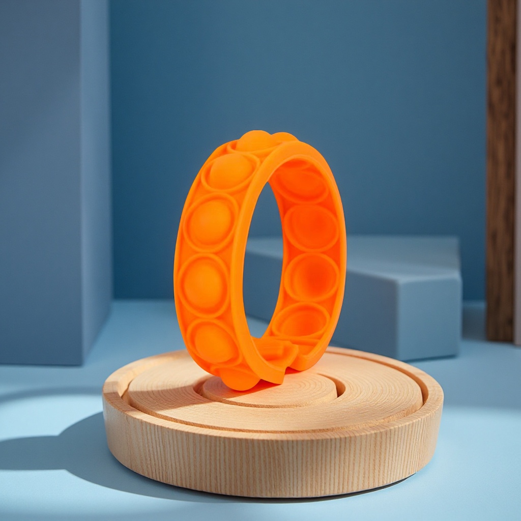New Pioneer Bubble Bracelet, an educational and stress-relieving silicone toy, a finger fun science and education bracelet, a children's stress-relieving toy Application Scenario