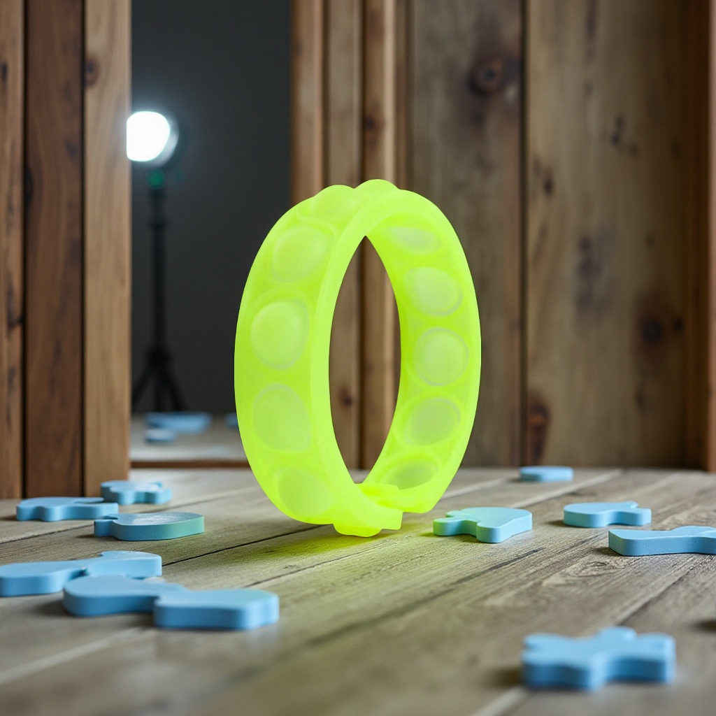 New Pioneer Bubble Bracelet, an educational and stress-relieving silicone toy, a finger fun science and education bracelet, a children's stress-relieving toy Item Picture