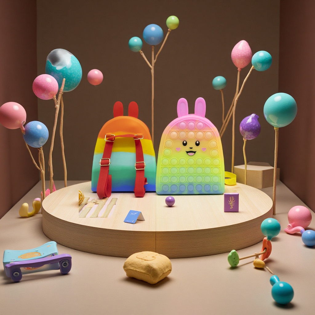 Rat Extermination Pioneer Silicone Backpack, Little Rabbit Schoolbag, Middle school students' stress-relieving Bubble Fun Backpack, waterproof and dirt-resistant educational toys Application Scenario