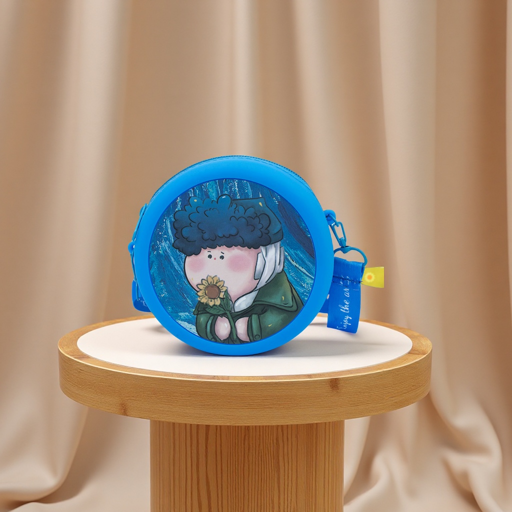 Authorized Moon Half Artist Crossbody Bag, Pearl Girl Coin Purse, Pressure-relieving Toys, Children's single-shoulder Bag, Universal plastic Specification image