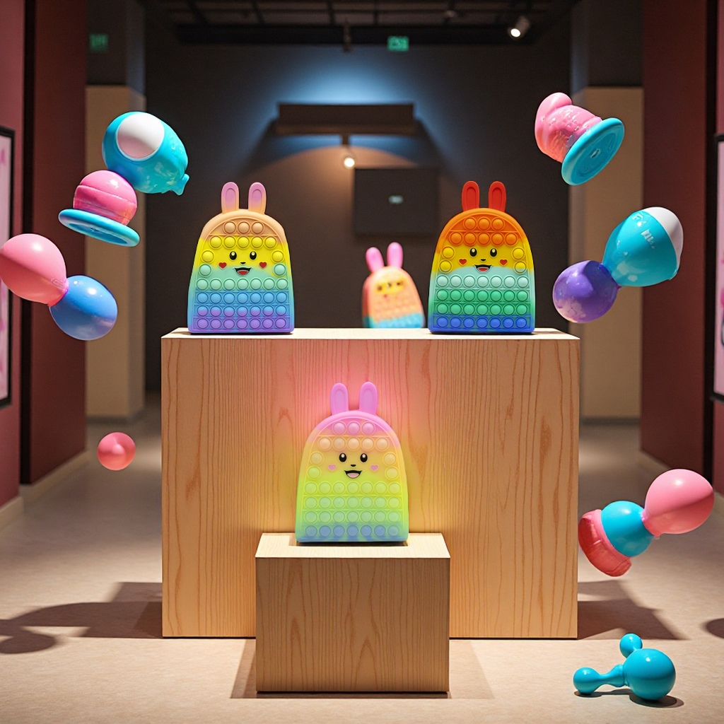 Rat Extermination Pioneer Silicone Backpack, Little Rabbit Schoolbag, Middle school students' stress-relieving Bubble Fun Backpack, waterproof and dirt-resistant educational toys Item Picture