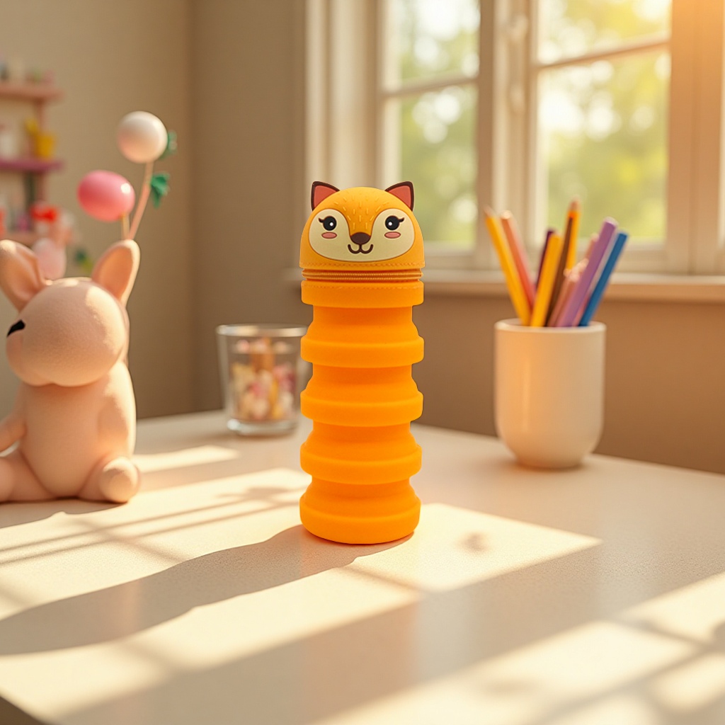 Factory direct sales of cute silicone pen cases, waterproof telescopic stationery boxes for primary school students, pressure-reducing pencil holders, multi-functional pen cases Item Picture