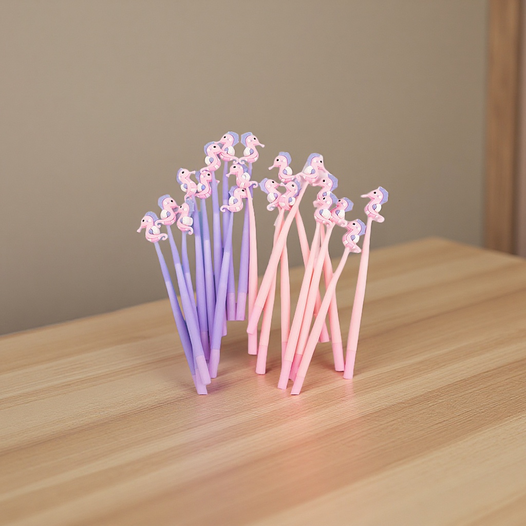 Haima Cartoon Gel Pen Student 0.38mm soft silicone swing pen Cute stress-relieving swing pen in stock wholesale