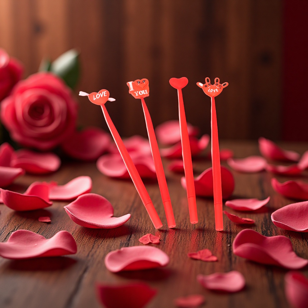 情人节系列卡通创意甩甩笔爱心中性笔商务礼品现货可爱文具用品