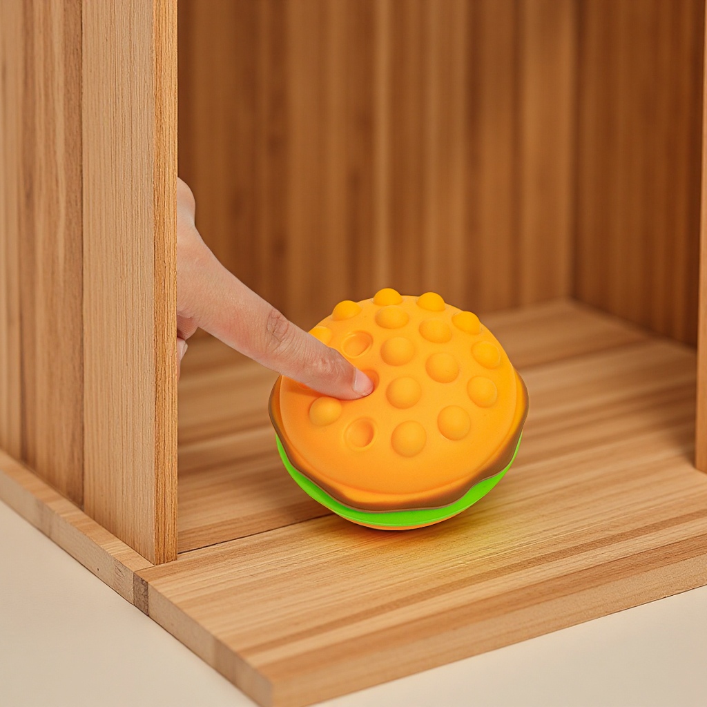 Rat Killer Pioneer Silicone Ball Children's 3D Stress-relieving Press Bubble Hamburger Pinching Fun Toys Wholesale Stress-relieving toys Specification image