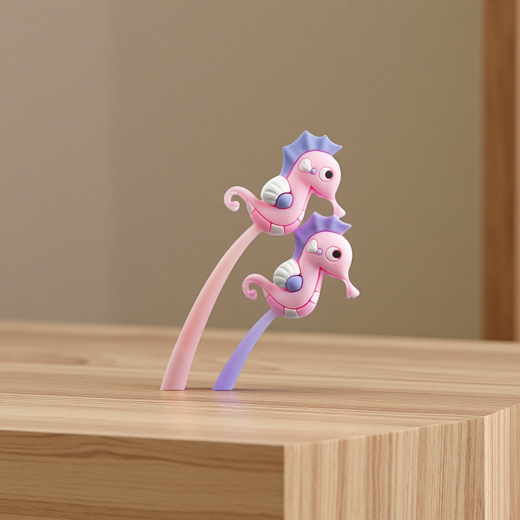 Haima Cartoon Gel Pen Student 0.38mm soft silicone swing pen Cute stress-relieving swing pen in stock wholesale details Picture