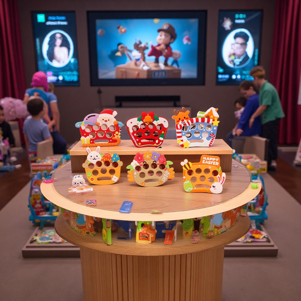 Wholesale and stock of new soft rubber patch groundmouse stress-relieving toy accessories for the festival series Application Scenario