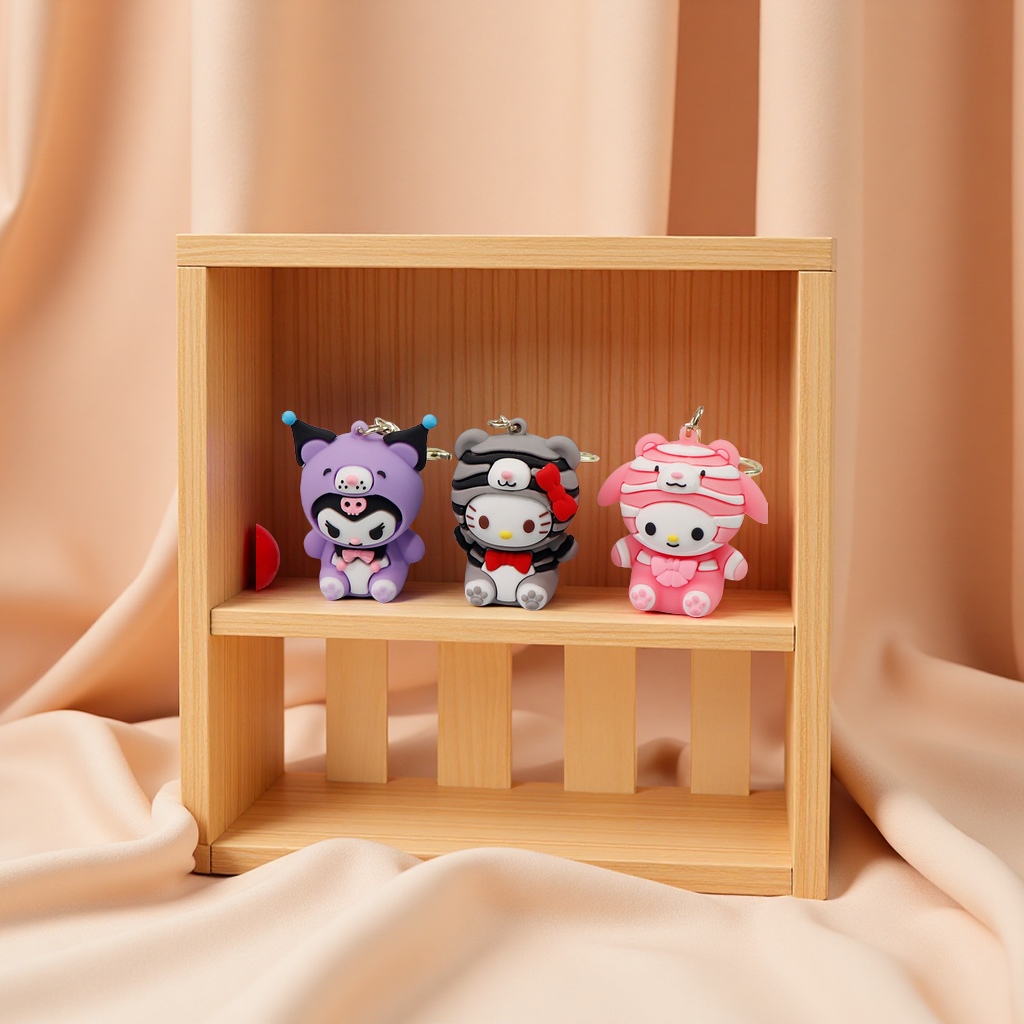 New PVC soft rubber KT cat keychains and cute best friend schoolbag pendants are available for wholesale in Yiwu Small Commodities City Application Scenario