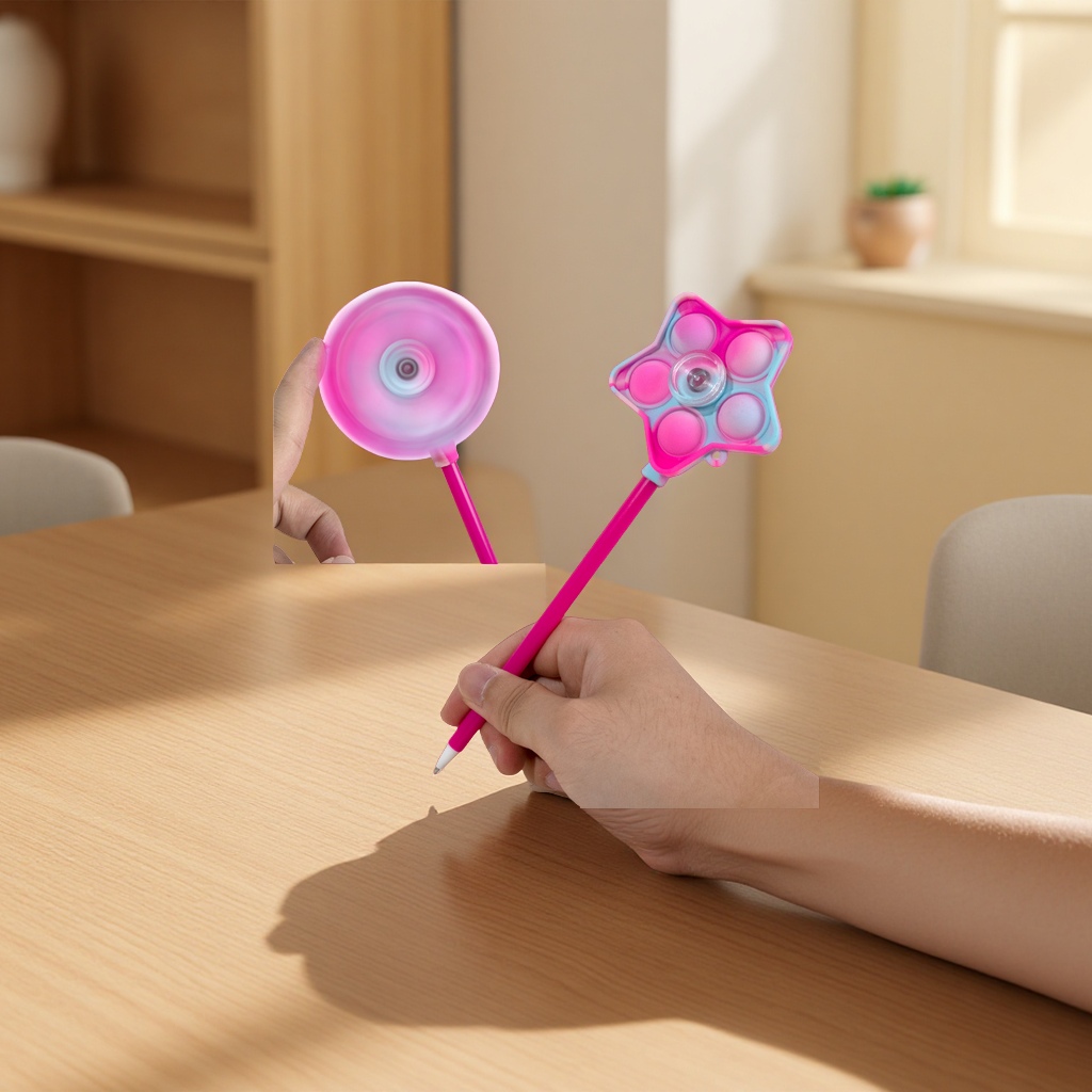 Rat extermination and stress relief silicone gyroscopic pen, children's fingertip rotating signature pen, gift wholesale gel pen Application Scenario