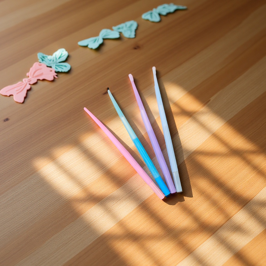 Wholesale of creative silicone butterfly-shaped color-changing pens, children's signature pens, and black pen refills for writing supplies Application Scenario