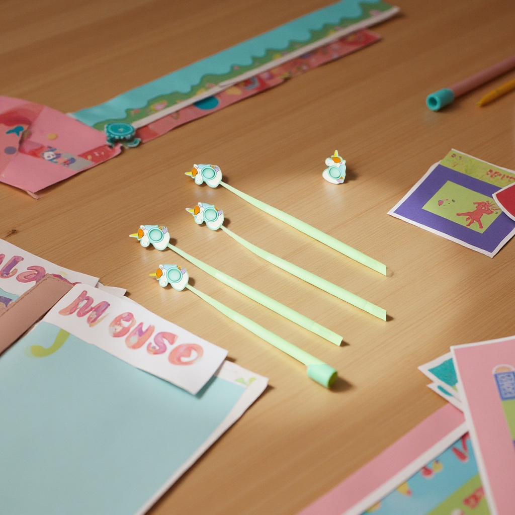 Creative bubble pen PVC soft rubber press and relieve pressure Unicorn shake student signature gel pen wholesale multi-color pen types Application Scenario